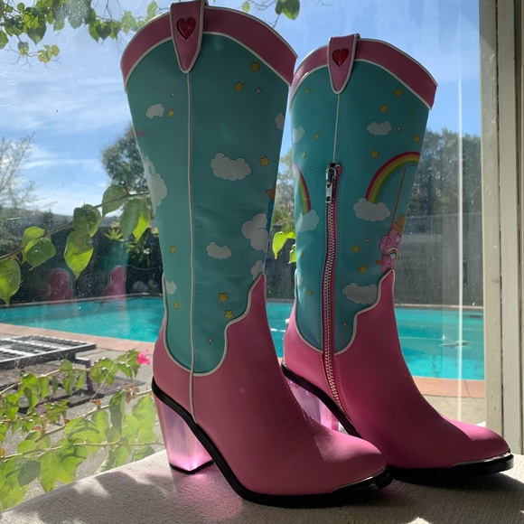 New Care Bears x Dolls Kill Cowboy Boots - Picture 3 of 10